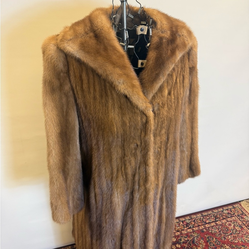 Christie Brothers Full-Length Natural Lunariane Mink Fur Coat